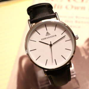 Ambassador Timeline Men's Watch, 40mm, Black Leather